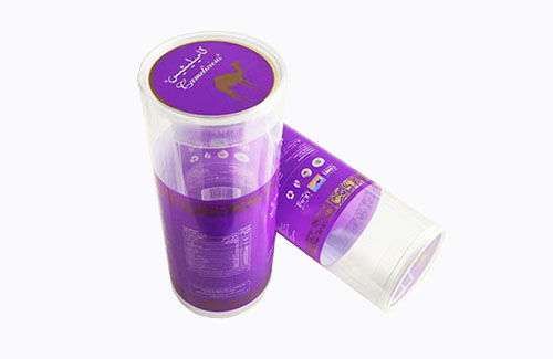 Customized clear round plastic container